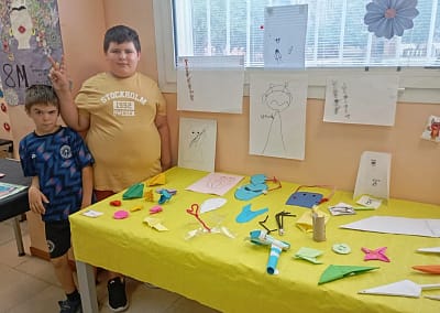 Preparando las herramientas del artista